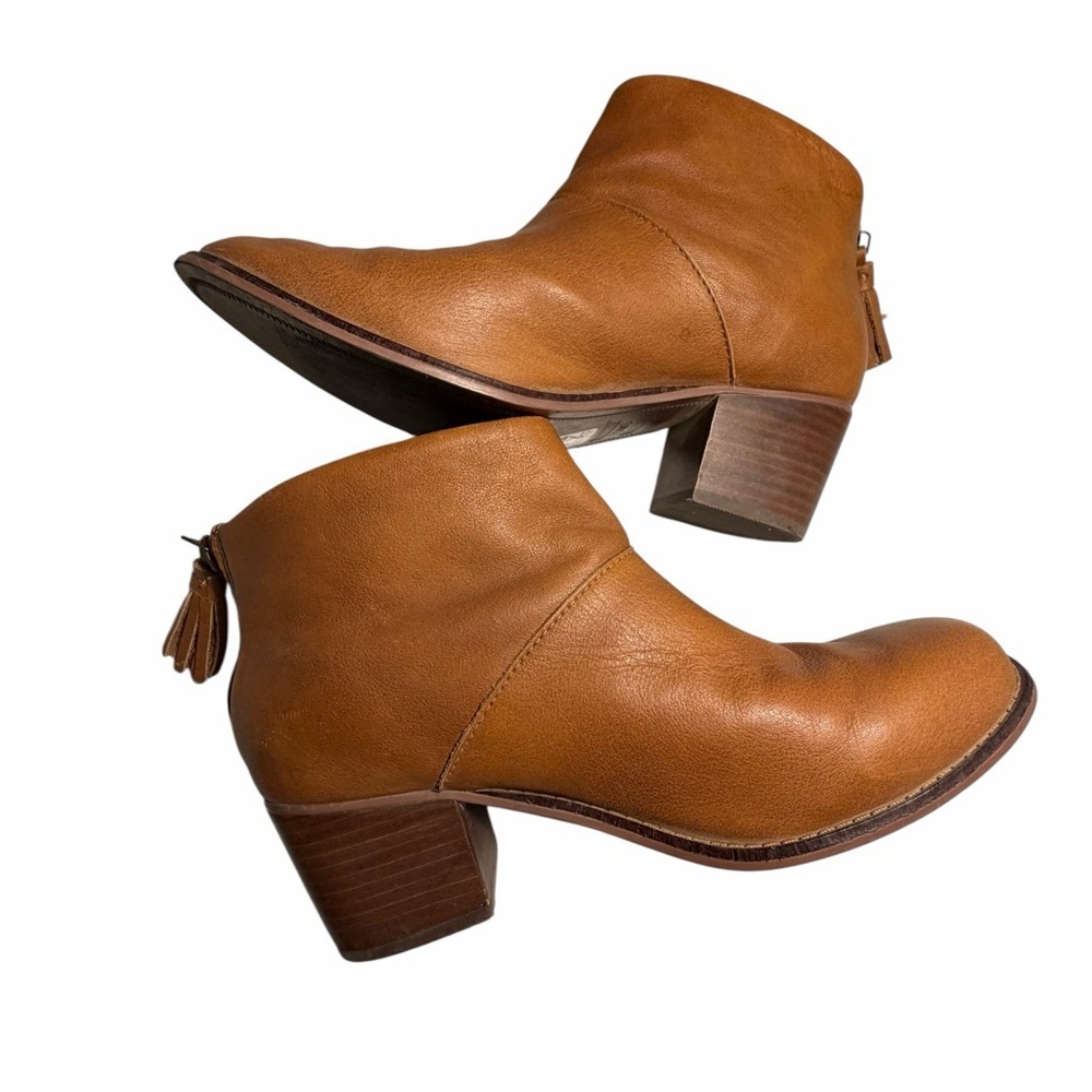 TOMS Carpe Diem Tan Brown Leather Women's Ankle Boots Sz 7.5 - Picture 7 of 13